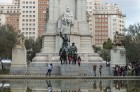La Plaza de España fue una de las paradas en la visita guiada