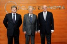 El presidente de la FCEB, Santiago Fernández Valbuena, el presidente Fernando Henrique Cardoso y el vicepresidente del Círculo de Empresarios, Josep Oliu